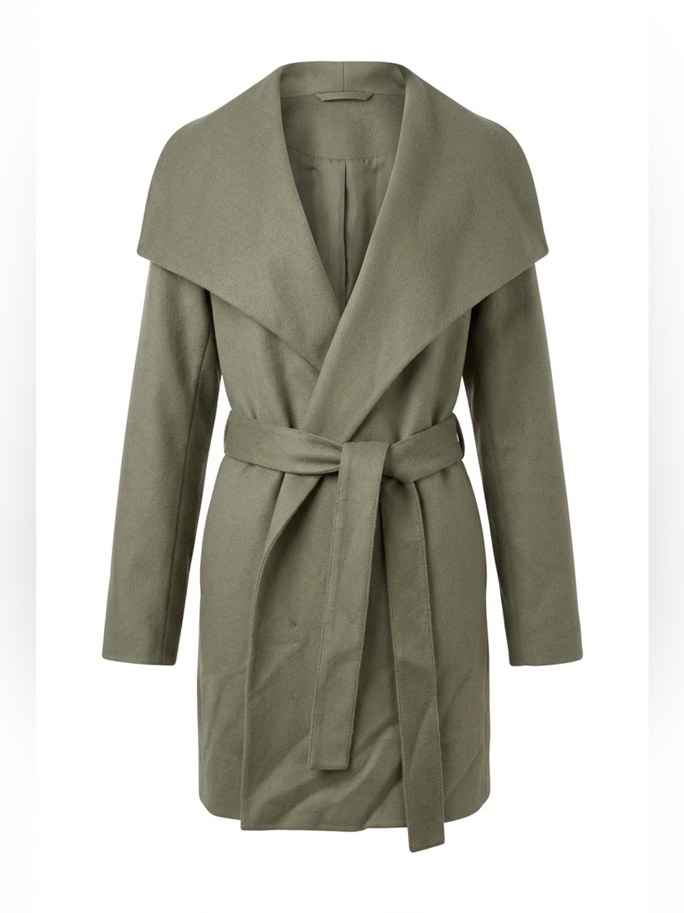 Tahari Olive Wrap Belted Trench Coat